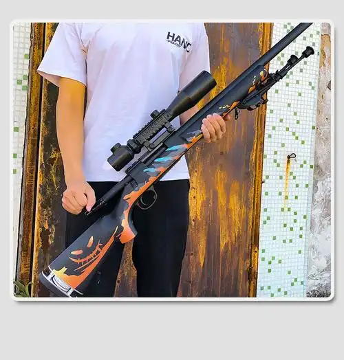 木珠缘mzym24抛壳软弹枪awm玩具枪可发射模型捷鹰msr男孩大枪msr紫白