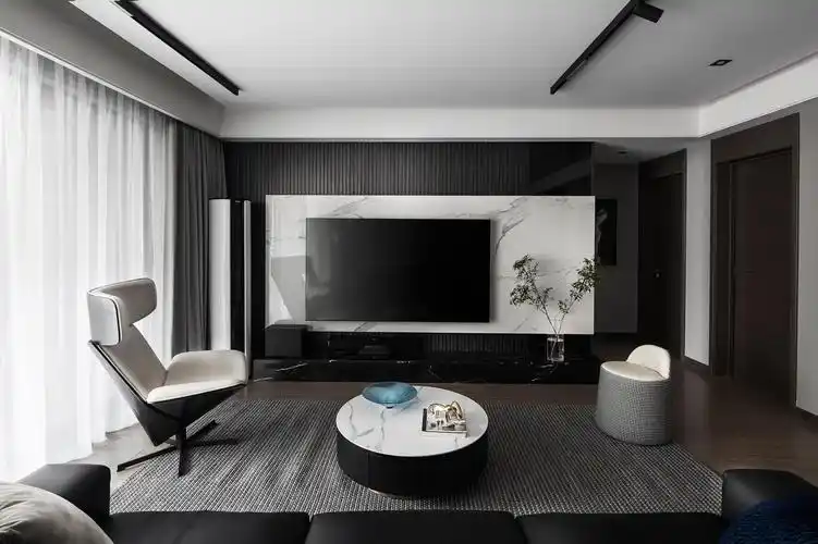 125㎡现代简约时尚黑白灰富有质感的空间