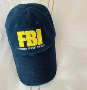2022春季女装新款鸭舌帽fbi刺绣字母帽子女棉质经典棒球帽潮