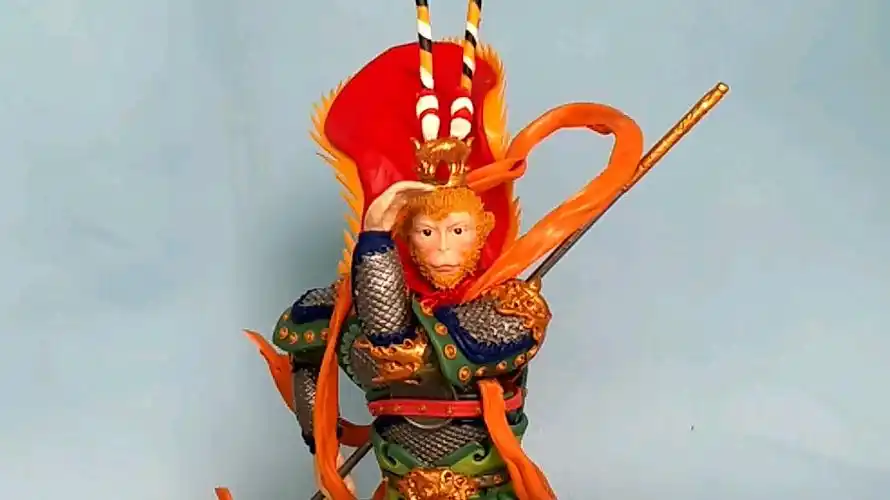 徐真面塑手作 订单作品西游记齐天大圣孙悟空