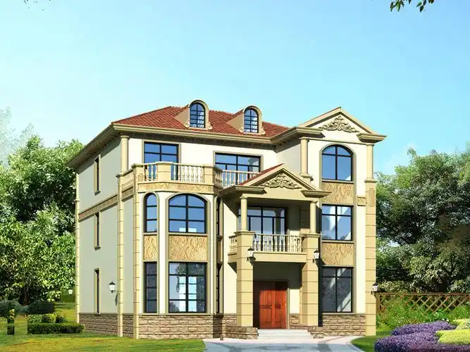 图纸名称:14*16三层独栋欧式别墅自建房,经济实用户型 点击次数:23660