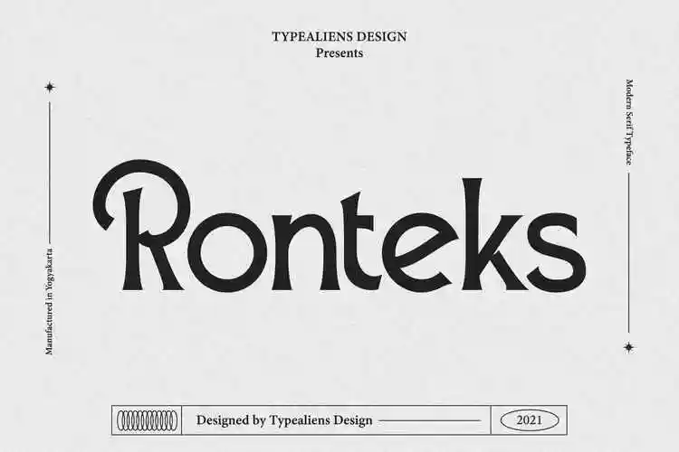 现代经典品牌杂志徽标logo设计衬线英文字体 ronteks
