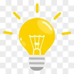 卡通灯泡手绘免抠元素pngpsd彩色小灯泡png可爱对话框边框png创意炫彩