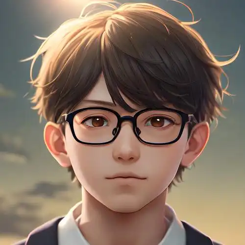 戴眼镜男生头像帅气动漫阳光