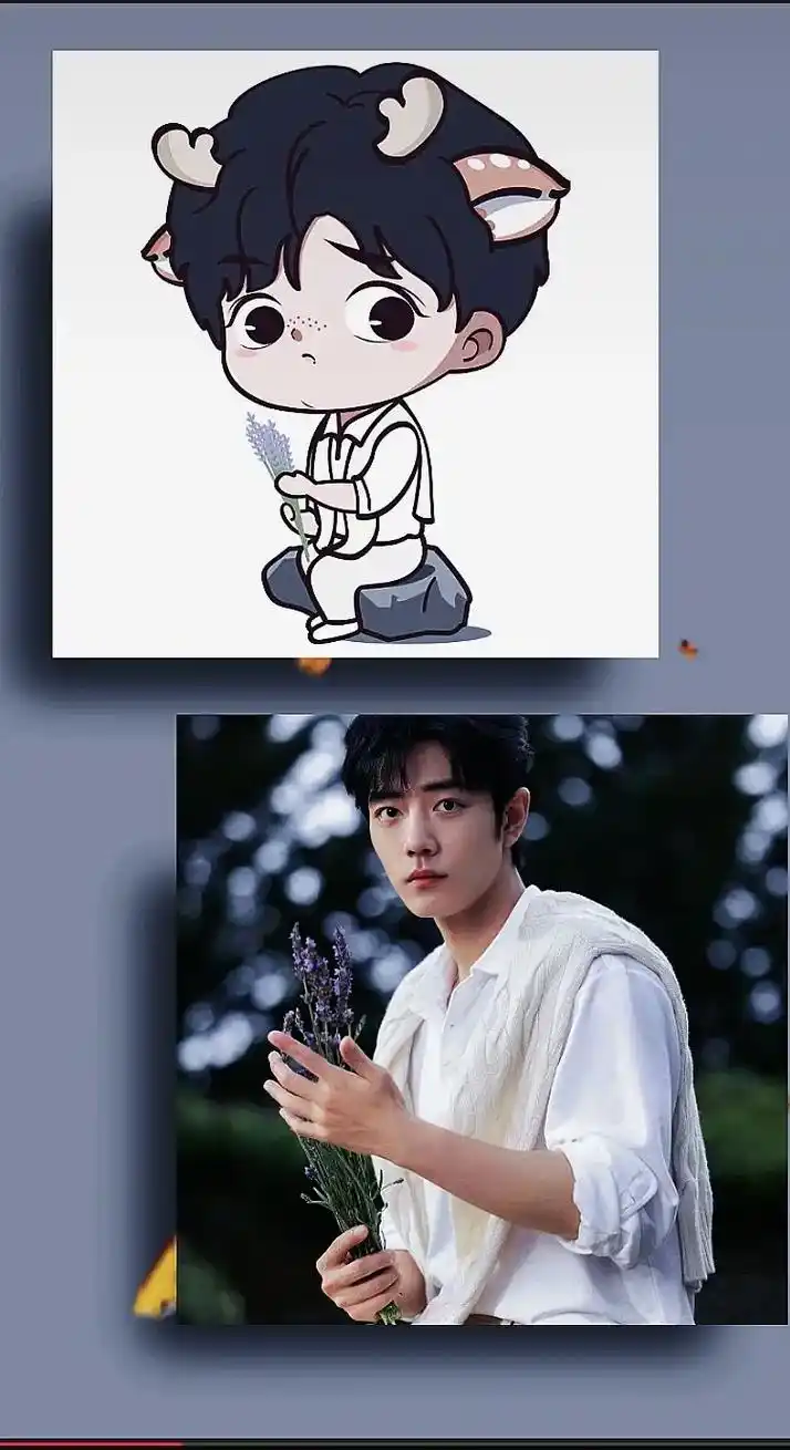 日常见肖战 大神们画的q版战战好可爱 - 抖音