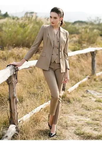 法曼努小西装女职业装女装套装时尚西服女休闲装英伦风面试工作服高端