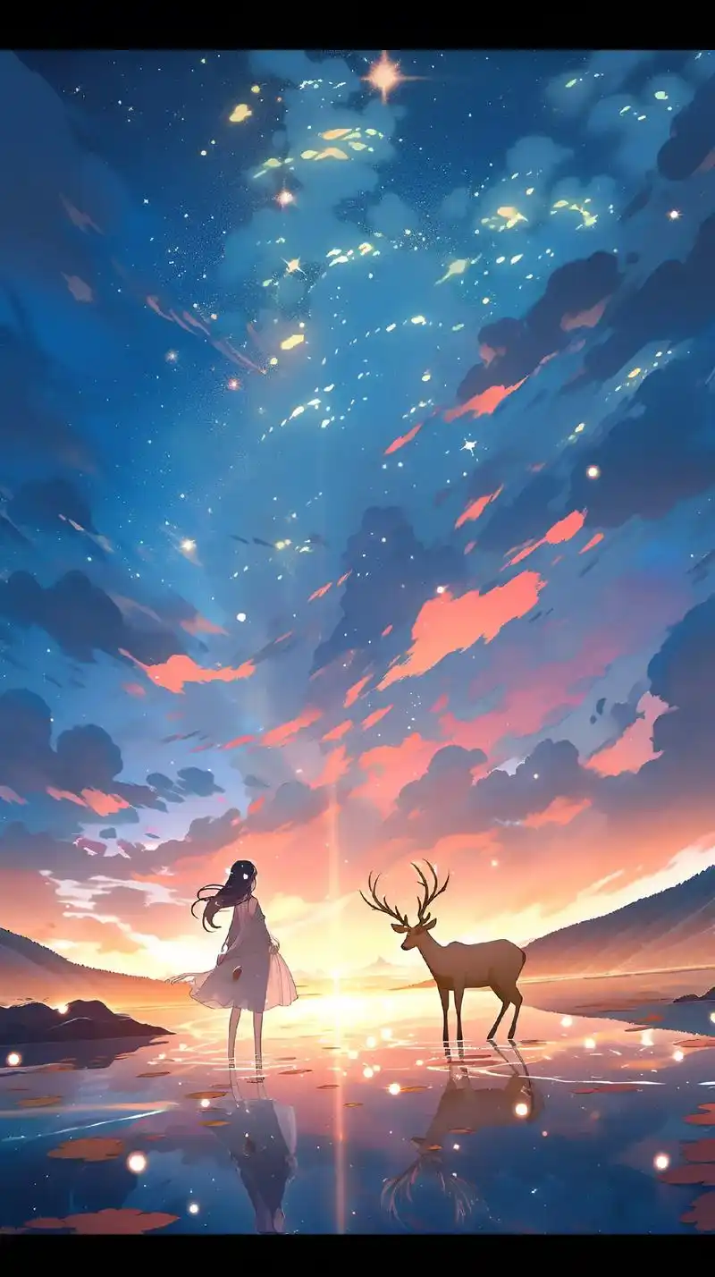 梦里总是有一片星空吧,璀璨又梦幻  #二次元 #治愈系 #动 - 抖音