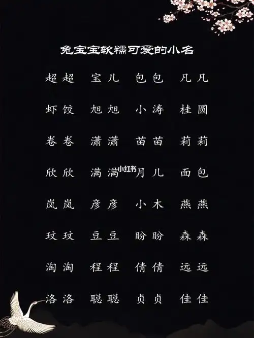 兔宝宝软糯可爱的小名兔宝宝小名