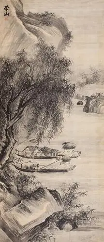 张路 渔父图 立轴