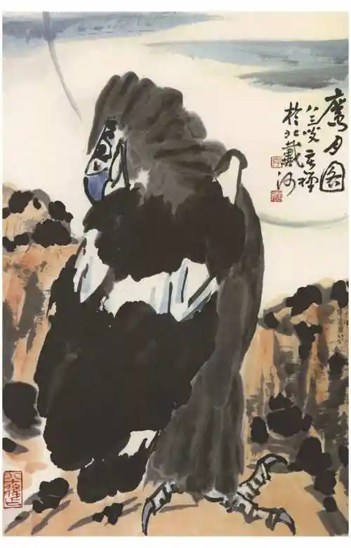 国画天地大写意花鸟小品气势磅礴逼人