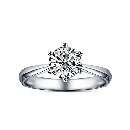 恒久之星18k金钻戒女款15分siij六爪经典款订婚戒求结婚女戒钻石戒指