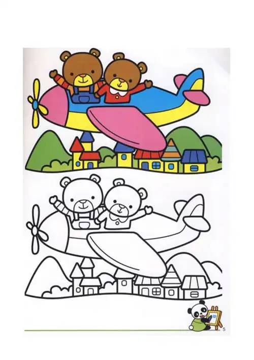 幼儿涂色对照图幼儿园小班教学用