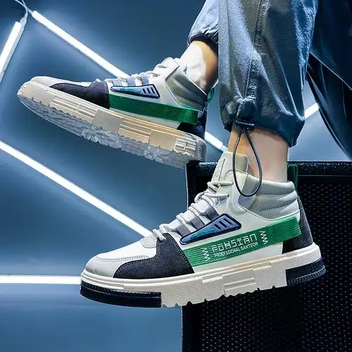 siyalun潮男鞋秋季潮鞋2021年新款网红鞋子男潮鞋韩版潮流高帮板鞋dmy