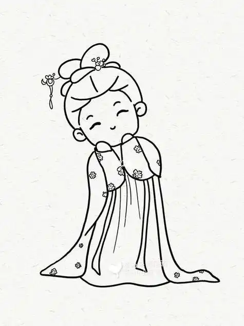 9988743282286875753 动漫简笔画国风美少女暖暖奇迹人物古装简笔画