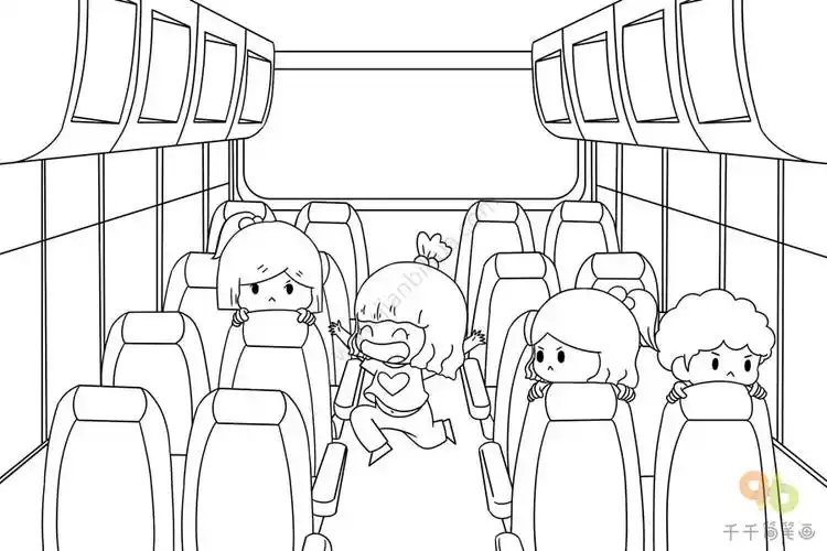 熊孩子日记系列 不要在公交车上大吵大闹_熊孩子日记简笔画