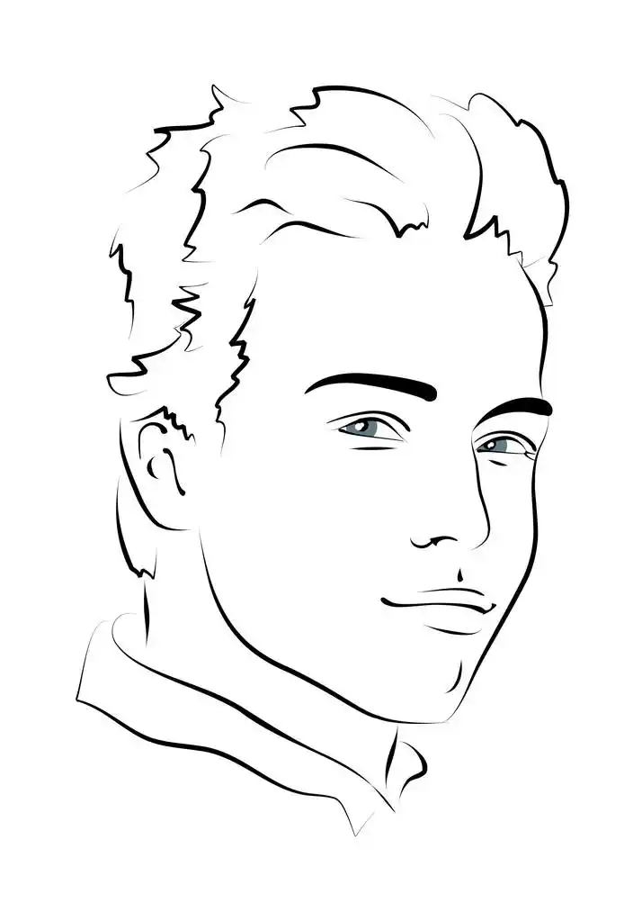 一个英俊的男人的肖像.