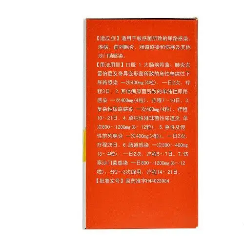 华南牌诺氟沙星胶囊01g100粒