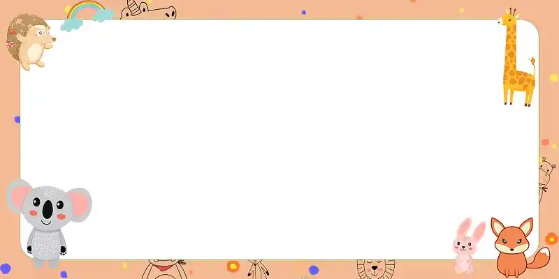 卡通手绘动物可爱边框海报背景