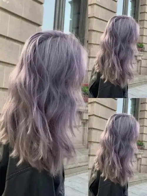 这发色不夸张又仙得不行 雾霾紫灰色 薄藤紫 薰衣草紫发色 香芋紫灰色