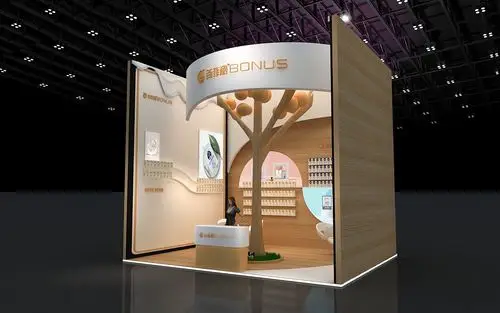 百菲酪2展位简约风3d效果图