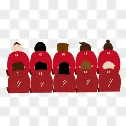 手绘矢量简笔观众席素材