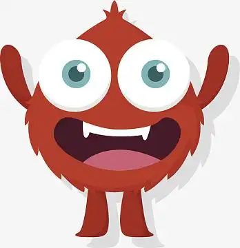 彩色动物怪兽装饰aipng矢量图可爱的小怪兽aipng矢量图开心的小怪兽