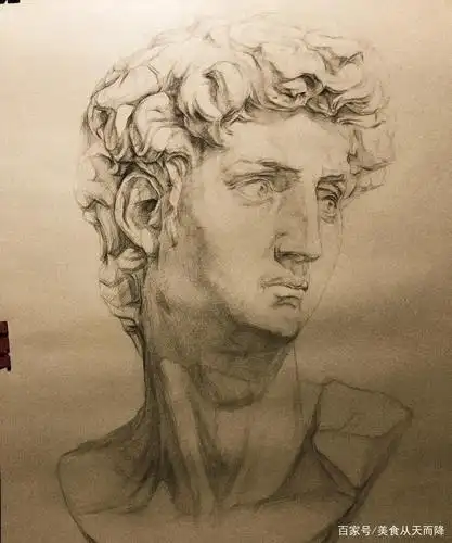 画石膏像大卫的常规步骤