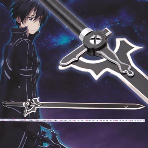 刀剑神域桐人武器阐释者黑剑 全金属逐暗者闪烁之光动漫剑未开刃