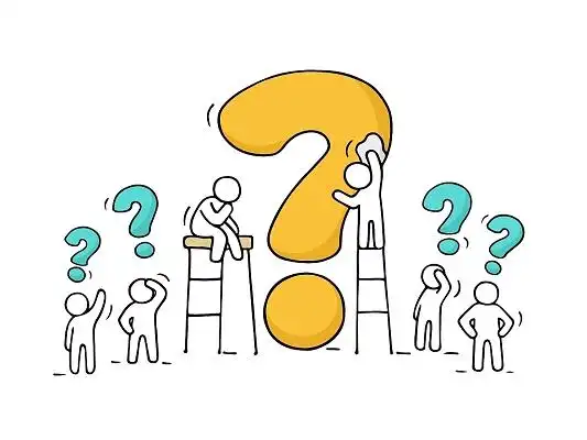 卡通简笔画手绘矢量小人问号疑问素材元素