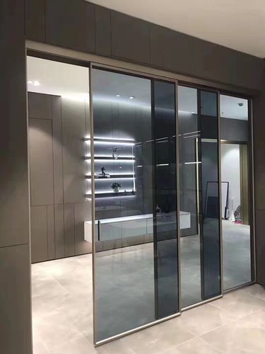 厨房推拉门移门极窄边框三联动吊轨门阳台门卫生间门定制