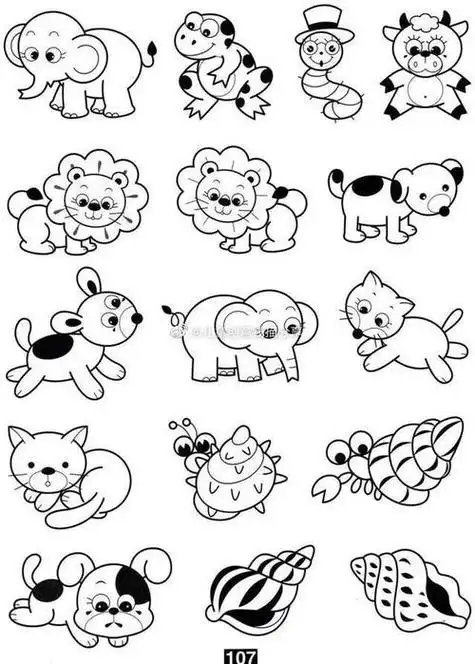 小动物的儿童简笔画