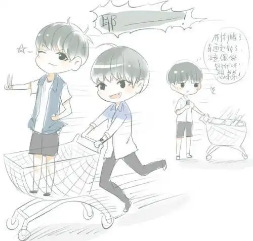 三小只动漫可爱简笔画