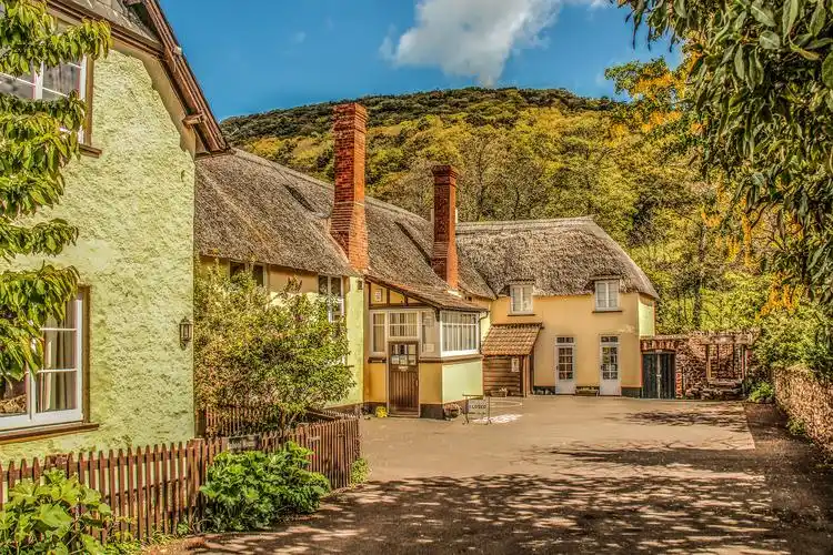 英格兰,房屋,holnicote,村镇,城市壁纸,照片,下载