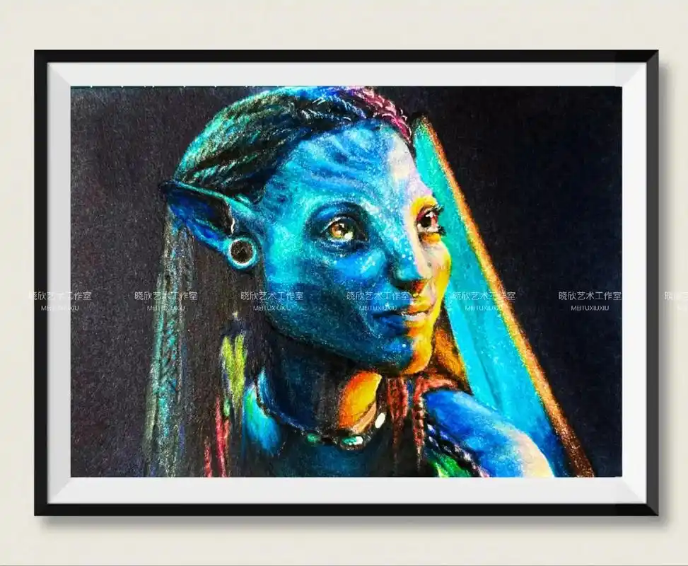 阿凡达彩铅手绘