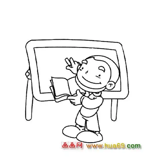 幼儿上课情景简笔画