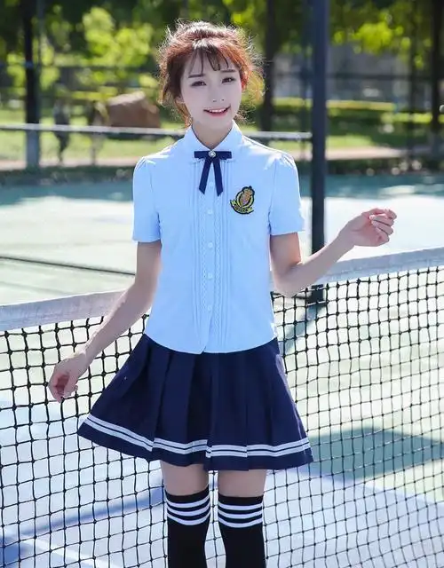 芙逸洛jk制服女学院风校服套装英伦风夏季jk制服女初中生毕业班服中小
