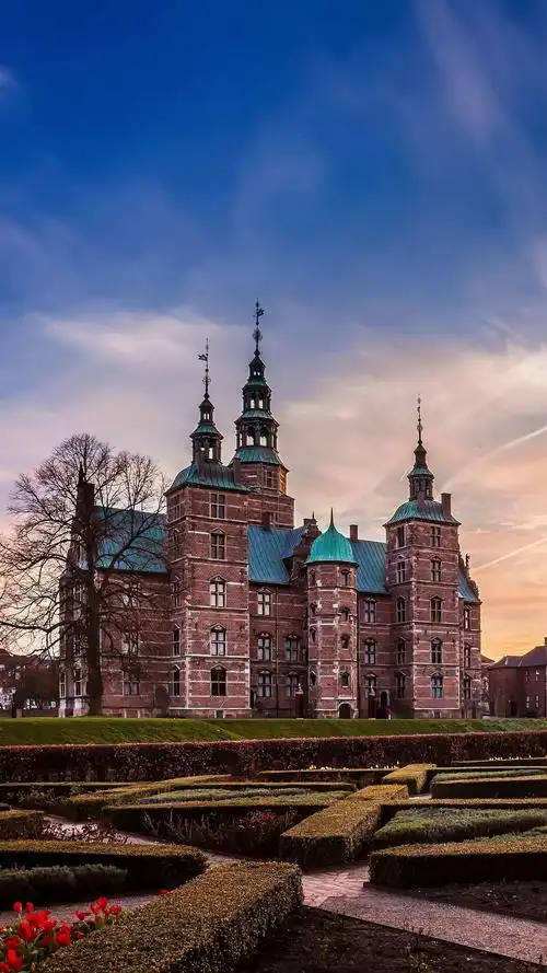 丹麦罗森堡宫,风景-手机壁纸