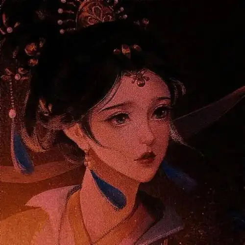 红色系古风女生头像