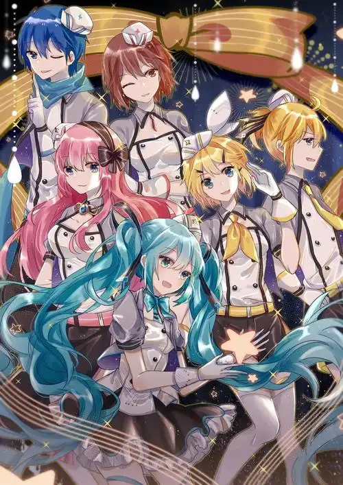 组合团队合照初音未来米库miku葱娘公主殿下超高清壁纸 - 日本动漫