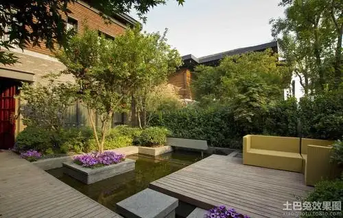 别墅庭院绿化设计实景图设计图片赏析