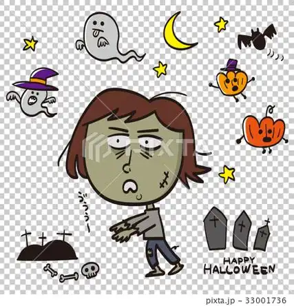 图库插图: 僵尸 女生 女孩僵尸女生僵尸小女孩女生头像小僵尸天使万圣