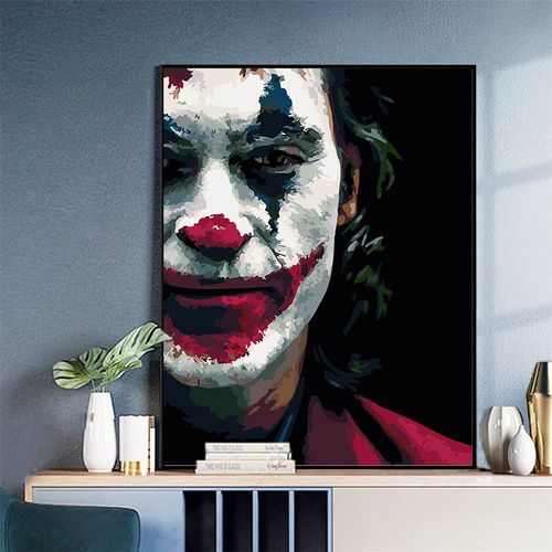 数字油画diy人物小丑希斯莱杰手工绘油彩画填充减压客厅装饰挂画