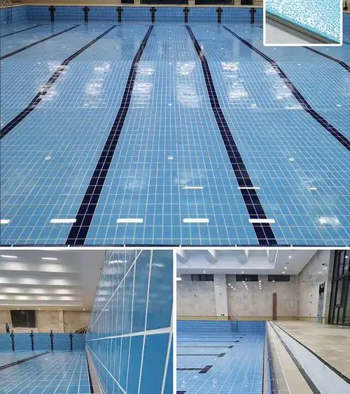 eir) 地中海标准游泳池专用瓷砖陶瓷115x240蓝色体育馆学校室内水池砖