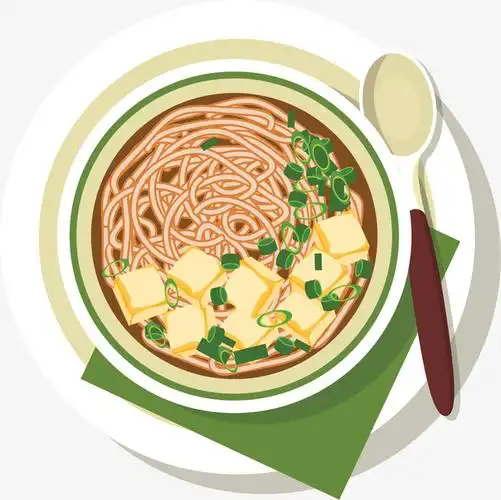 卡通创意面条装饰插画