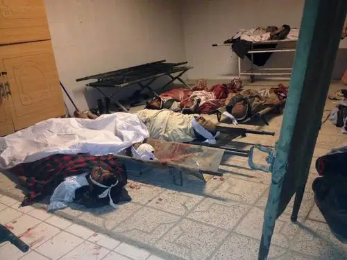 阿富汗自杀式袭击后医院尸横遍野