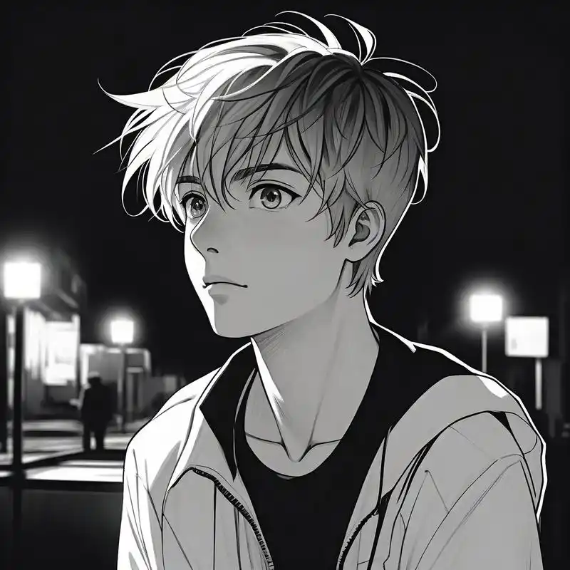 男生黑白线稿头像,简洁又高级90 黑白线稿的男生头像,真的太有感觉