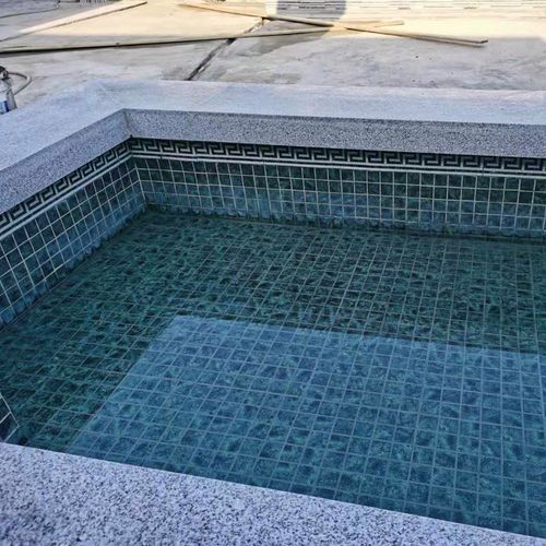 石材大理石马赛克瓷砖背景墙卫生间鱼池水池灰木纹大花绿色景观池