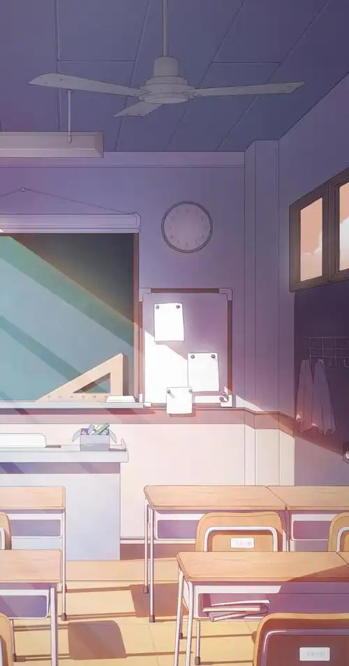 日系动漫场景壁纸,清澈美好的校园