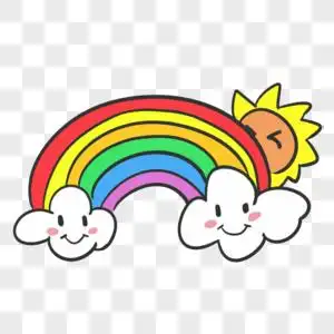 彩虹大海小彩虹素材