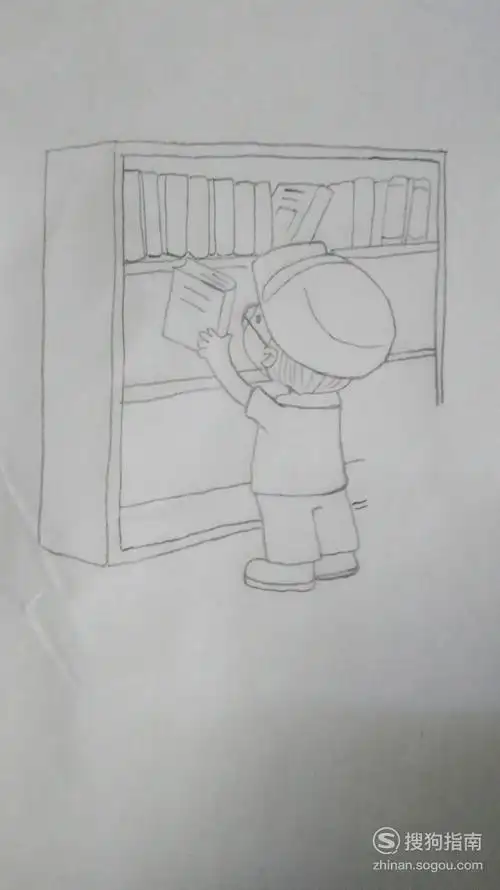 简笔画-图书管理员的画法